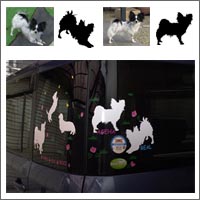パピオンとダックスのフリーステッカー